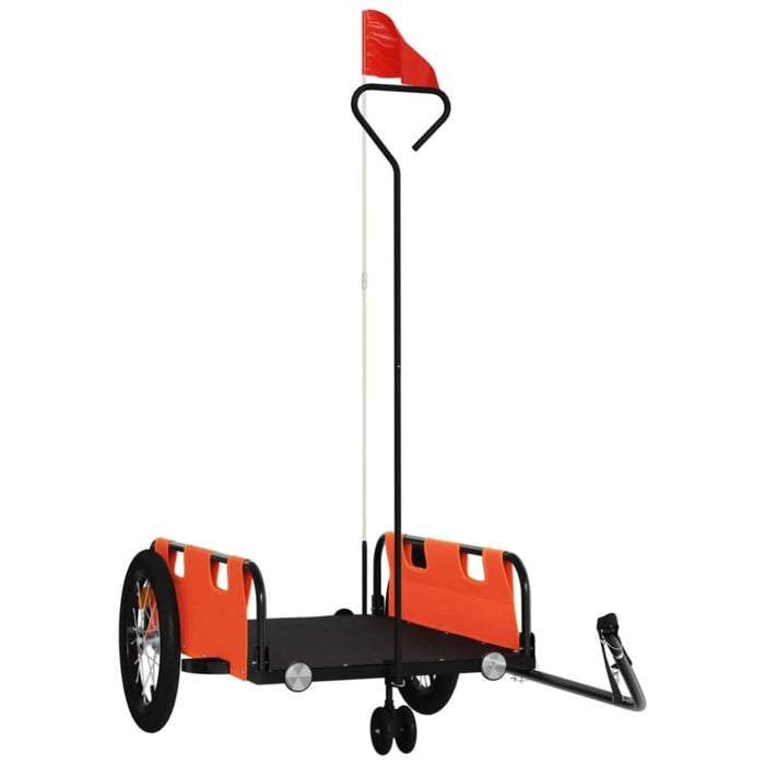 Bike Trailer Orange Oxford Fabric and Iron Kaoni