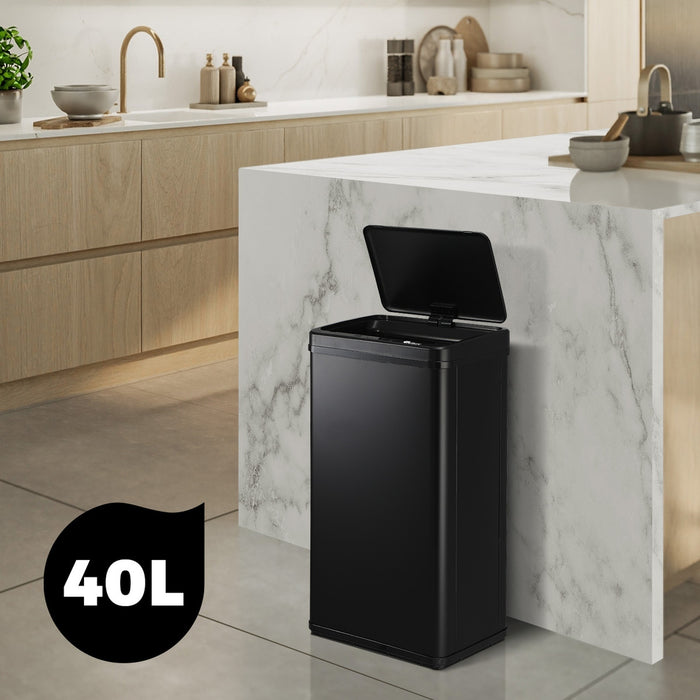 40 / 50 / 60L Motion Sensor Rubbish Bin Automatic Stainless Steel Trash Can