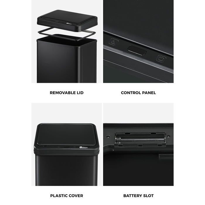 40 / 50 / 60L Motion Sensor Rubbish Bin Automatic Stainless Steel Trash Can