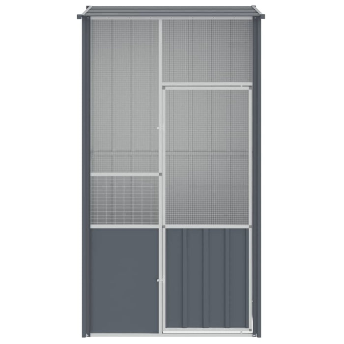 Bird Cage Anthracite 115x78x200 Cm Galvanised Steel Oixtax