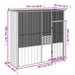 Bird Cage Anthracite 215x78x200 Cm Galvanised Steel Oixtaa