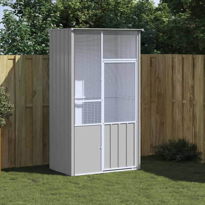 Bird Cage Grey 115x78x200 Cm Galvanised Steel Oixtat