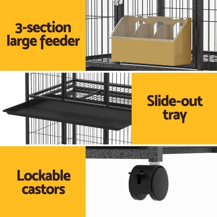 Bird Cage Large Cages Aviary Budgie Perch Parrot Pet Stand