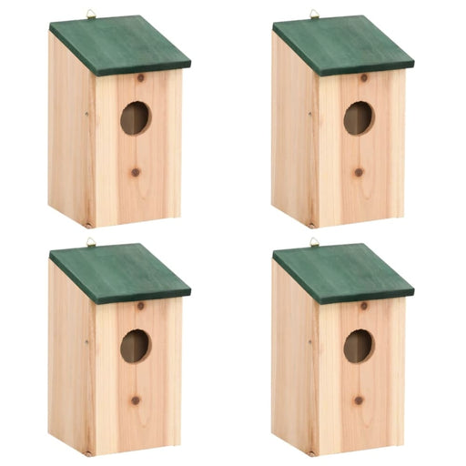 Bird House Nesting Box Wood 4 Pcs Aobox