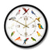 Birds Breeds Collection Modern Wall Clock Non Ticking Watch