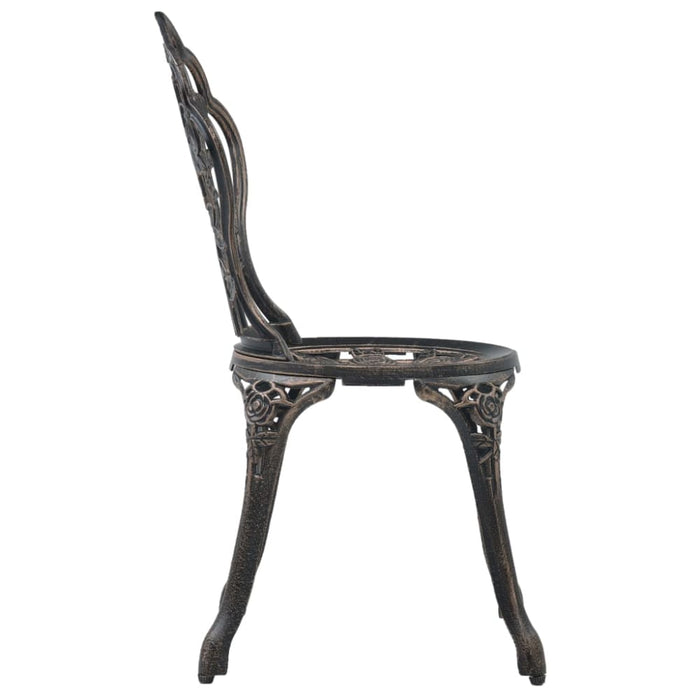Bistro Chairs 2 Pcs Bronze Cast Aluminium Ainlx
