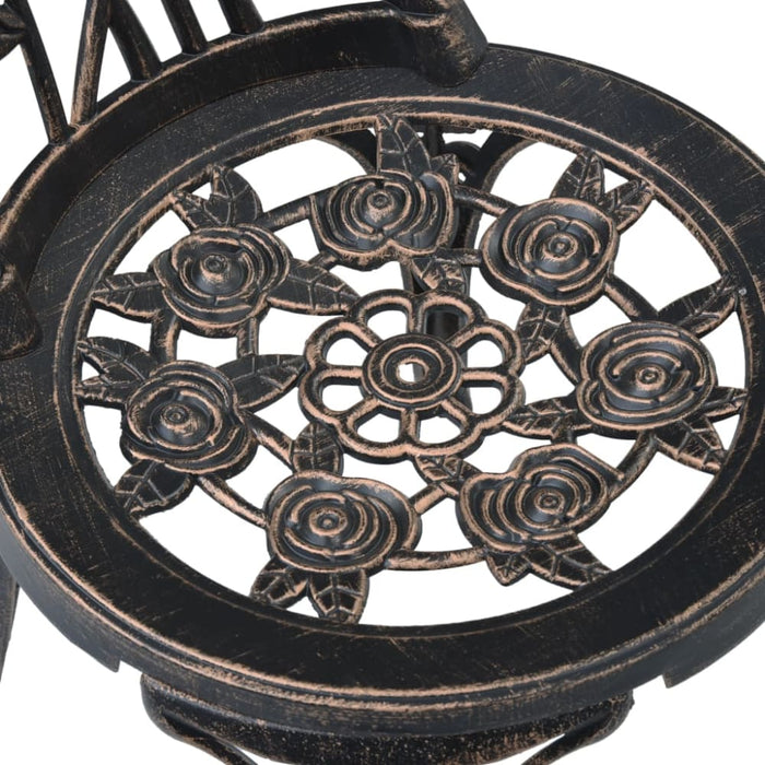 Bistro Chairs 2 Pcs Bronze Cast Aluminium Ainlx