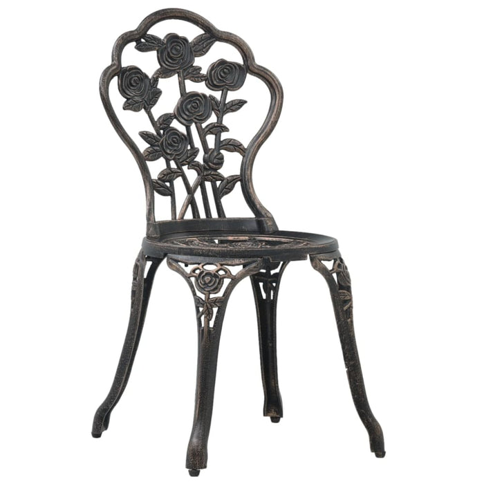 Bistro Chairs 2 Pcs Bronze Cast Aluminium Ainlx