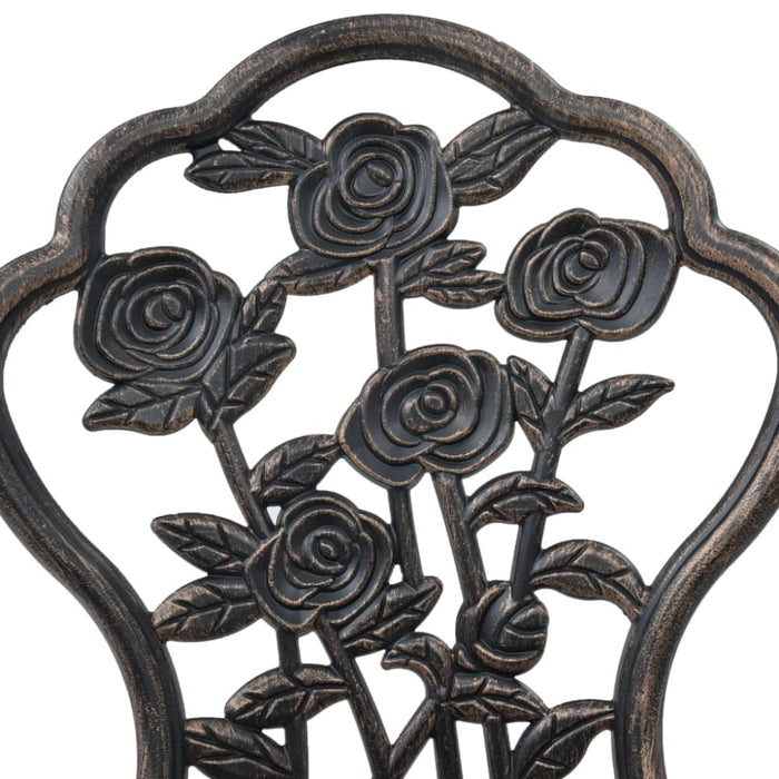 Bistro Chairs 2 Pcs Bronze Cast Aluminium Ainlx