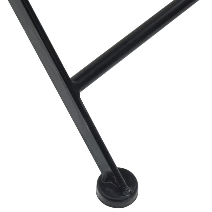 Bistro Chairs Foldable 2 Pcs Blue and White Ceramic Abbtaba