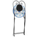 Bistro Chairs Foldable 2 Pcs Blue and White Ceramic Abbtaba