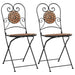 Bistro Chairs Foldable 2 Pcs Terracotta Ceramic Abbtabt