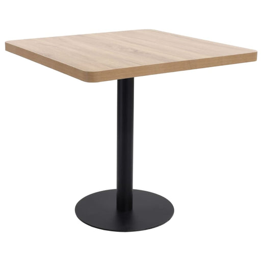 Bistro Table Light Brown 80x80 Cm Mdf Xnlatt