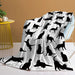 Black Cat Fleece Throw Blanket
