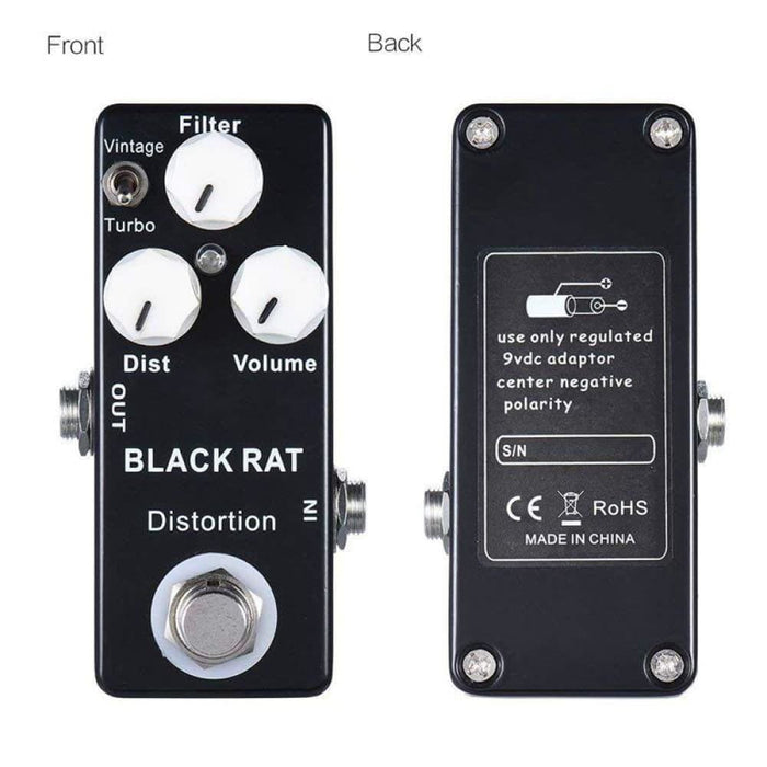 Black Rat Distortion Mini Guitar Effect Pedal True Bypass