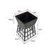 Black Fire Pit Square Log Patio Garden Heater Outdoor Table