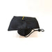 Black Dog Hat Graduation Yellow Tassel Academic Caps