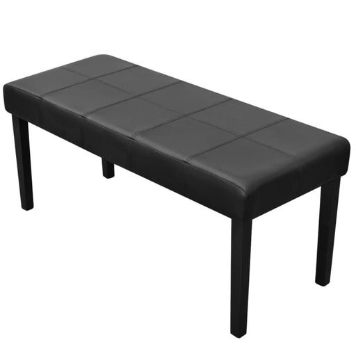 Black High Quality Artificial Leather Bench Xaooba