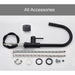 Black Kitchen Faucet with Flexible Pull out Nozzle and Hot