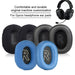 Black Leather Earbud Covers for Logitech g Pro x Headphones