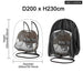 Black Patio Chair Cover Egg Swing Waterproof Dust Protector