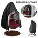 Black Patio Chair Cover Egg Swing Waterproof Dust Protector