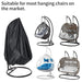 Black Patio Chair Cover Egg Swing Waterproof Dust Protector