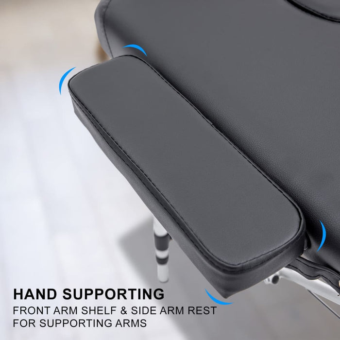 Black Portable Beauty Massage Table Bed Therapy Waxing 2