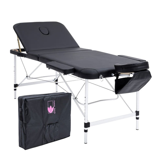 Black Portable Beauty Massage Table Bed Therapy Waxing 3