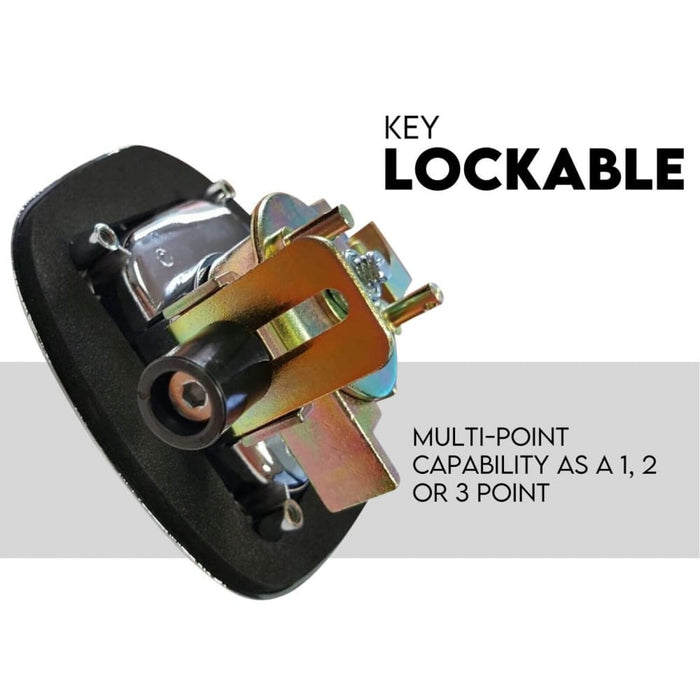 Black Whale Tail t Handle Lock Latch Compression Trailer