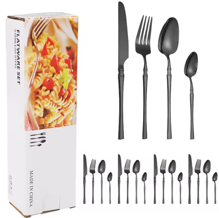 20 Piece Stainless Steel Hotel Tableware Set