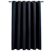 Blackout Curtain With Metal Rings Black 290x245 Cm Otaaot