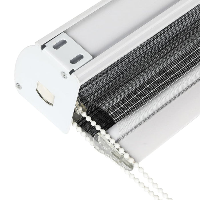 Blackout Zebra Roller Blind Curtains Double Window Sunshade