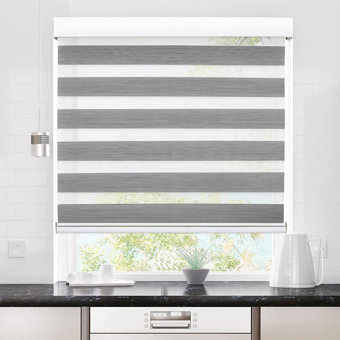 Blackout Zebra Roller Blind Curtains Double Window Sunshade