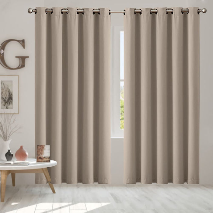 Goslash Picks 2x Blockout Curtains Panels 3 Layers Eyelet