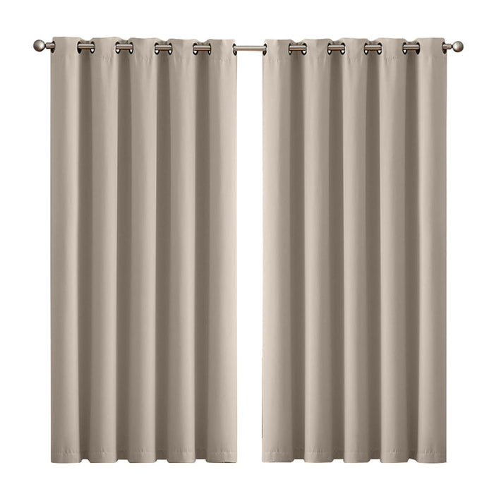 Goslash Picks 2x Blockout Curtains Panels 3 Layers Eyelet