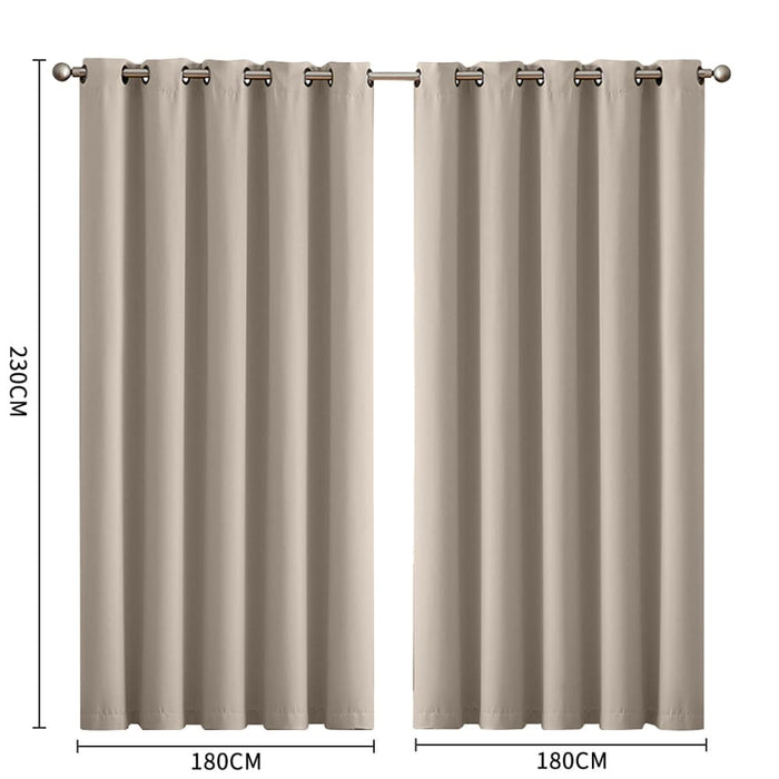 Goslash Picks 2x Blockout Curtains Panels 3 Layers Eyelet