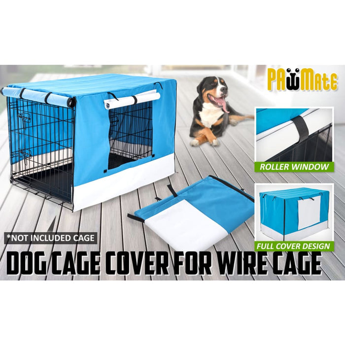 Blue Cage Cover Enclosure for Wire Dog Crate 36in
