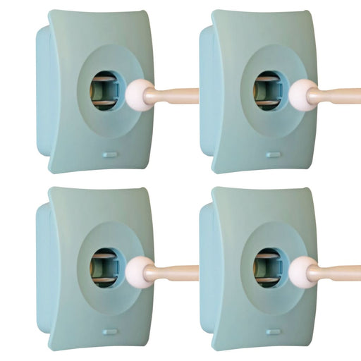 4x Blue Door Stopper Wall Mount Stop Adhesive Catch Hole