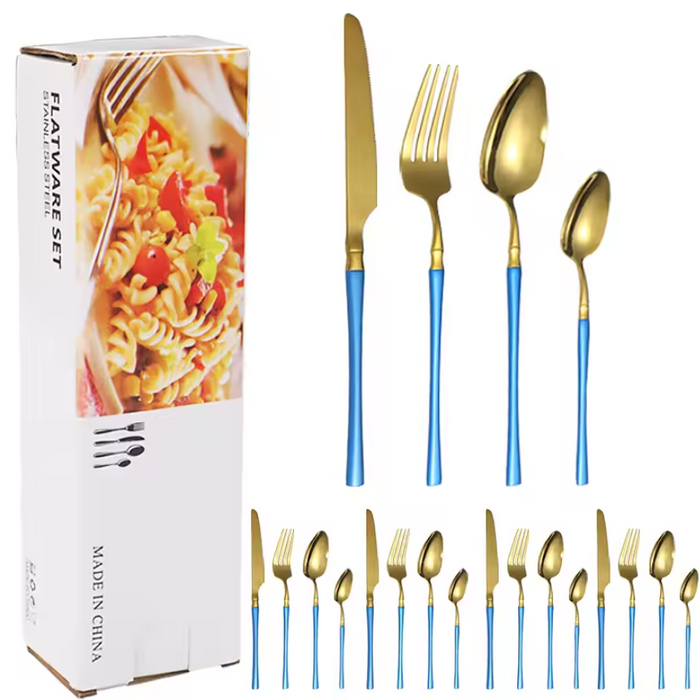 20 Piece Stainless Steel Hotel Tableware Set