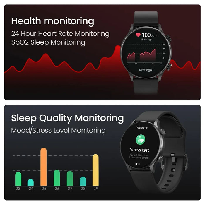 Bluetooth 1.43’amoled Display Health Monitor Smart Watch