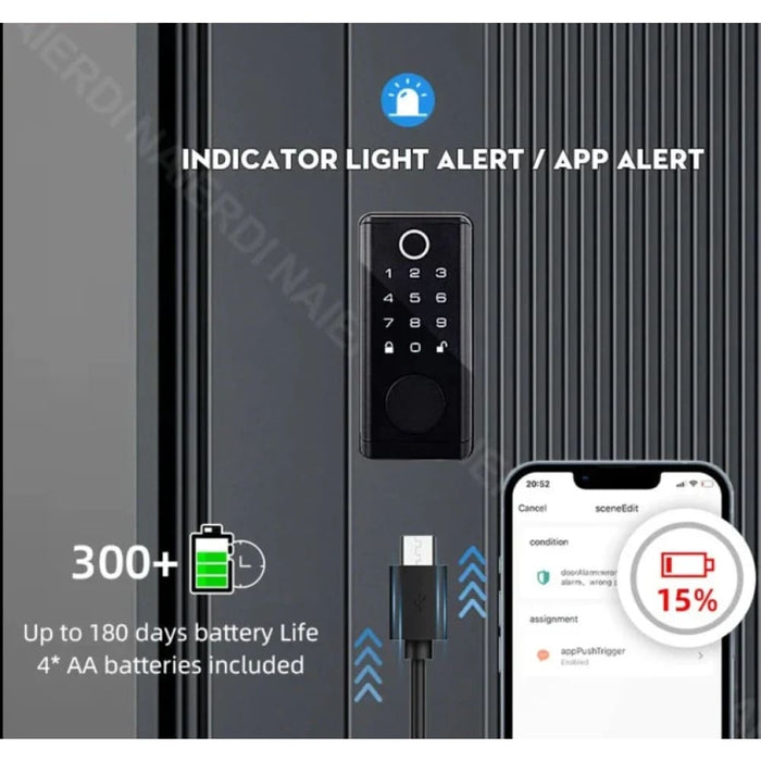 Bluetooth Fingerprint Door Lock With App Control