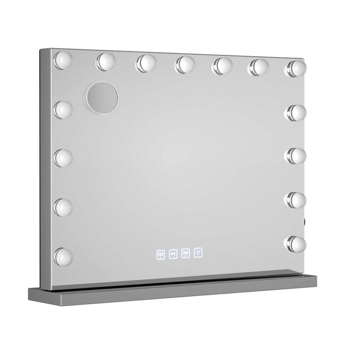 Bluetooth Makeup Mirror 58x46cm Hollywood with Light