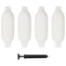 Boat Fender 4 Pcs White 41x11.5 Cm Pvc Kxtna