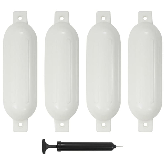 Boat Fender 4 Pcs White 51x14 Cm Pvc Kxtnp