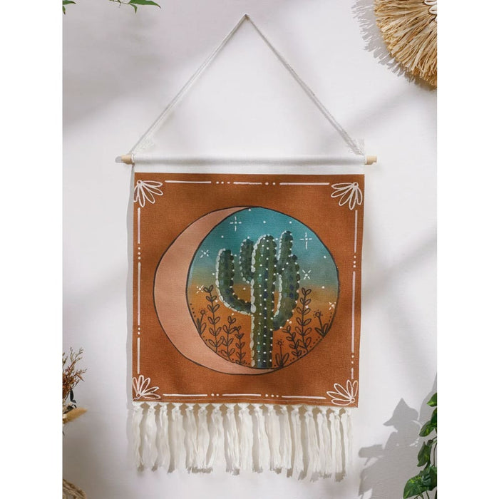 Boho Macrame Cactus Tapestry For Home Decor