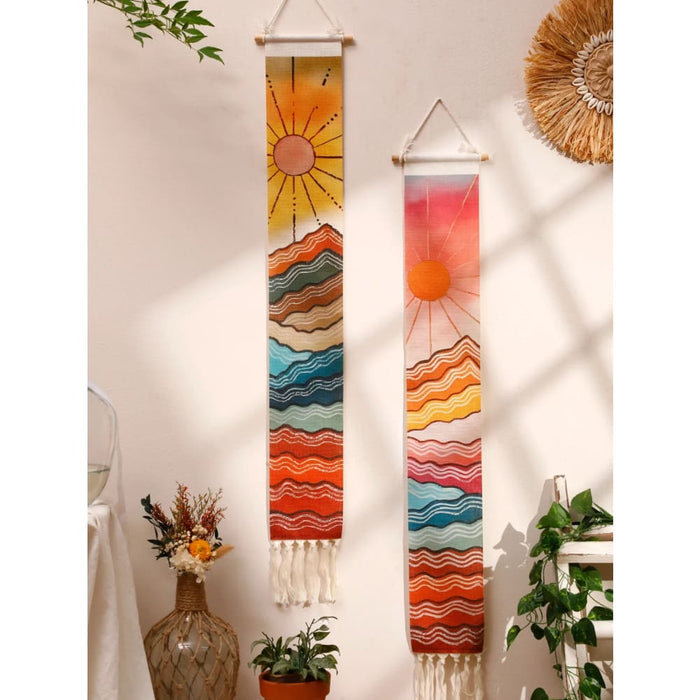 Boho Macrame Mountain Tapestry for Home Decor