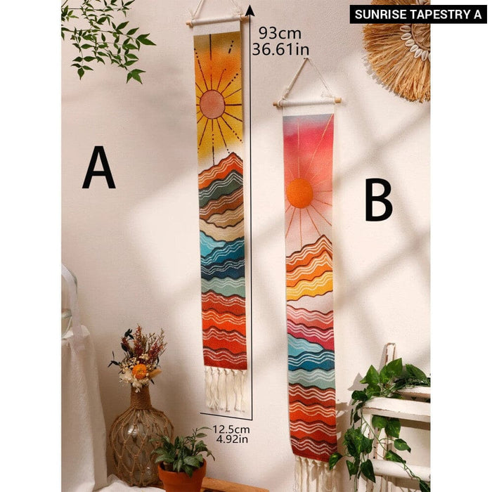 Boho Macrame Mountain Tapestry for Home Decor