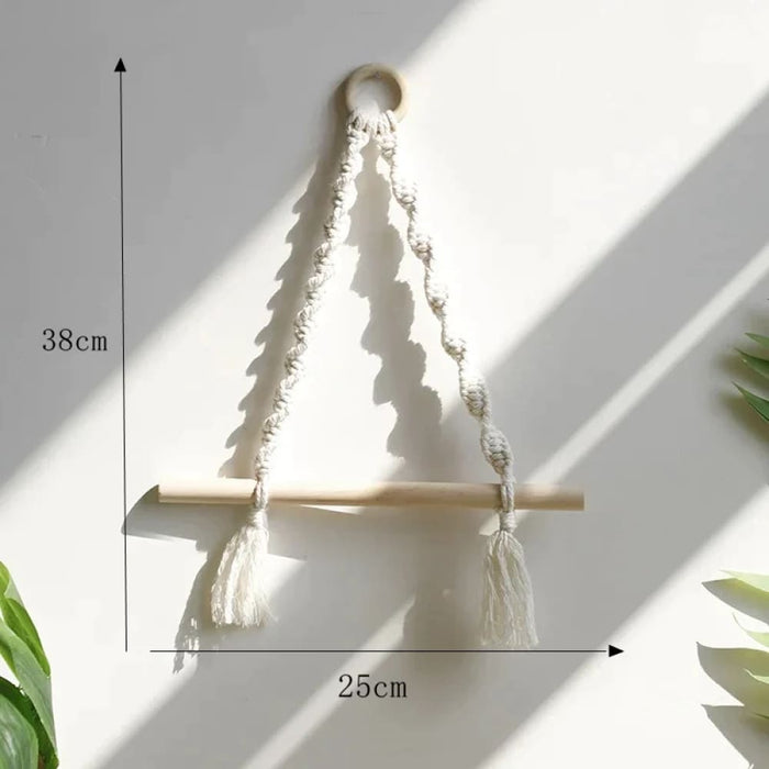 Boho Macrame Paper Towel and Toilet Holder