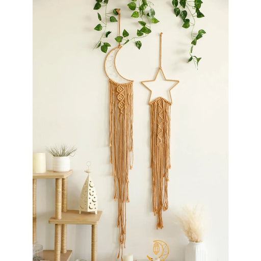 Boho Moon And Star Dreamcatcher Wall Hanging Set
